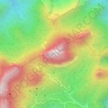 Pico da Tijuca topographic map, elevation, terrain