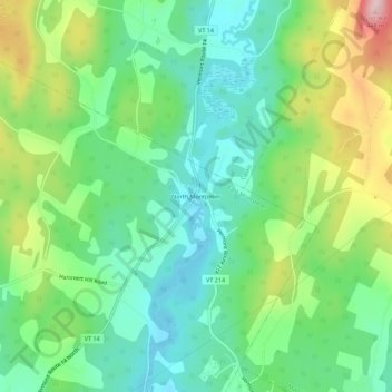North Montpelier topographic map, elevation, terrain