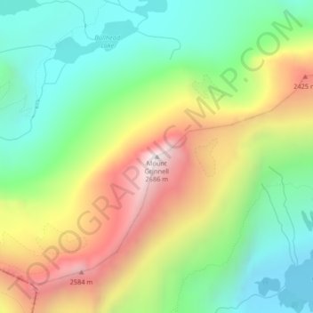 Mount Grinnell topographic map, elevation, terrain