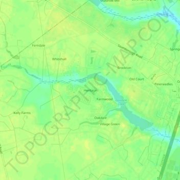 Heritage topographic map, elevation, terrain