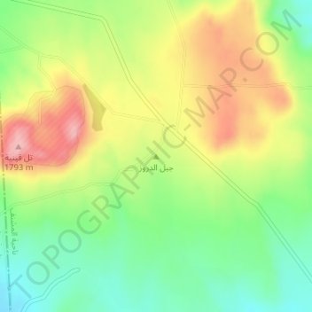 Jabal ad Duruz topographic map, elevation, terrain