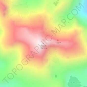 Kågen topographic map, elevation, terrain
