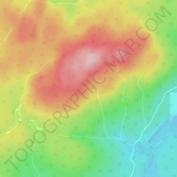 Thompson Plateau topographic map, elevation, terrain