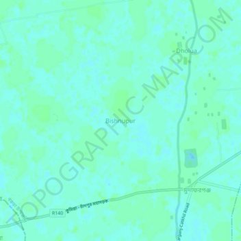 Bishnupur topographic map, elevation, terrain