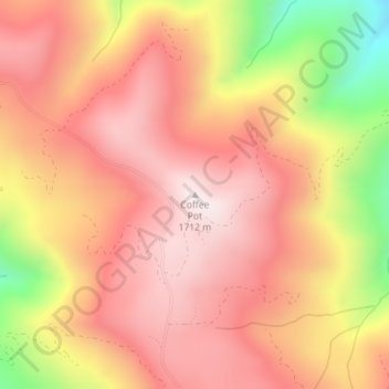 Coffee Pot topographic map, elevation, terrain