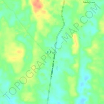 El Paujil topographic map, elevation, terrain