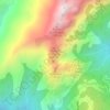Aiguilles de Bavella topographic map, elevation, terrain