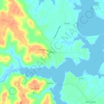 Hinnom topographic map, elevation, terrain