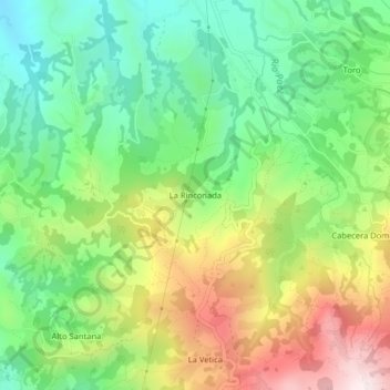 La Rinconada topographic map, elevation, terrain
