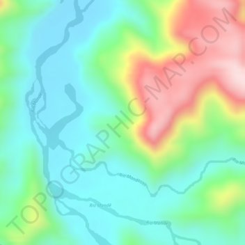 Mande topographic map, elevation, terrain