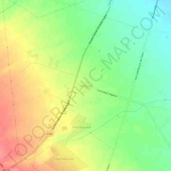 Segezia topographic map, elevation, terrain