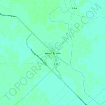 Tando Jan Muhammad topographic map, elevation, terrain