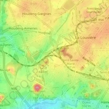La Paix topographic map, elevation, terrain