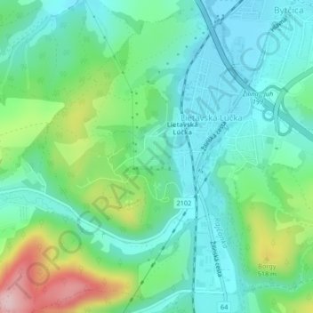 Na Pleš topographic map, elevation, terrain