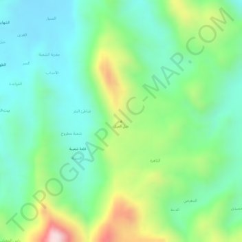 Jabal al `Araq topographic map, elevation, terrain