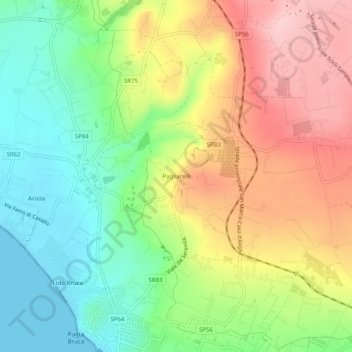 Pagliarelli topographic map, elevation, terrain