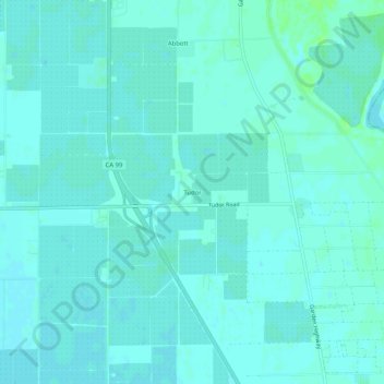 Tudor topographic map, elevation, terrain