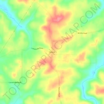 Newark topographic map, elevation, terrain