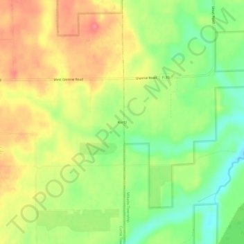 Kurtz topographic map, elevation, terrain