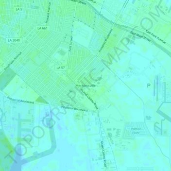 Mechanicville topographic map, elevation, terrain