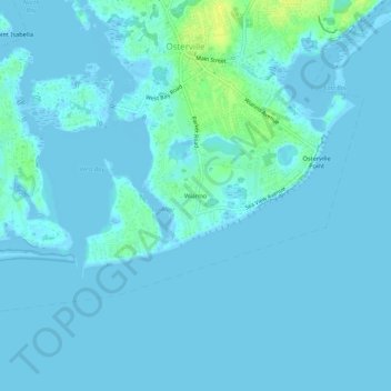 Wianno topographic map, elevation, terrain
