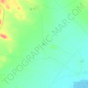 b5 topographic map, elevation, terrain
