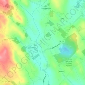 Magheracloone topographic map, elevation, terrain