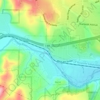 Lawton topographic map, elevation, terrain