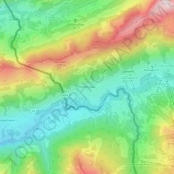Schlipfhalden topographic map, elevation, terrain