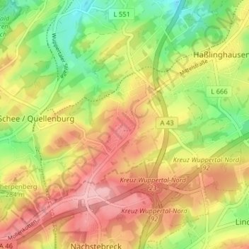 Hobeuken topographic map, elevation, terrain