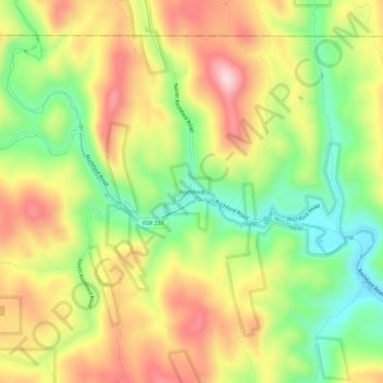 Rochford topographic map, elevation, terrain