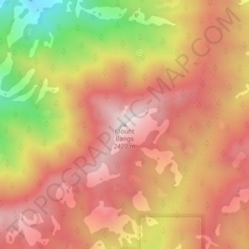 Mount Bangs topographic map, elevation, terrain