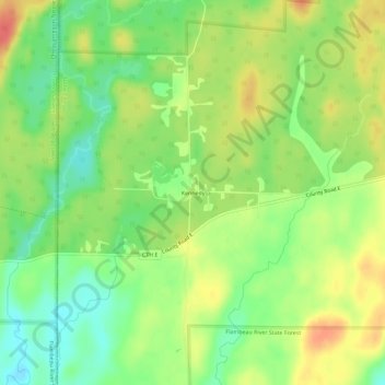 Kennedy topographic map, elevation, terrain