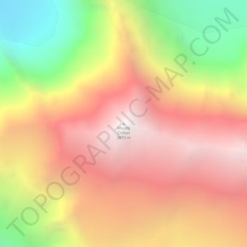 Mount Crillon topographic map, elevation, terrain
