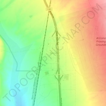 Yucca topographic map, elevation, terrain