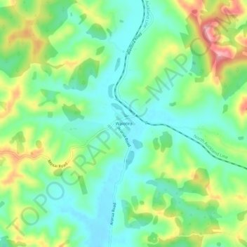 Waiotira topographic map, elevation, terrain