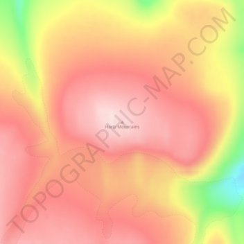 Hartz Mountains topographic map, elevation, terrain