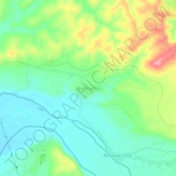 Namnama topographic map, elevation, terrain