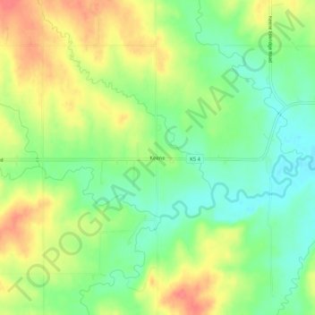 Keene topographic map, elevation, terrain