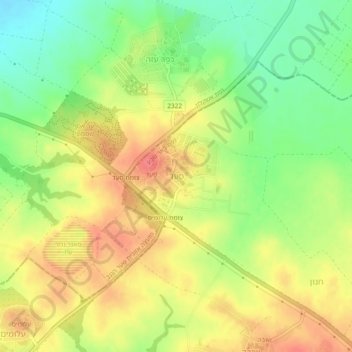 Saad topographic map, elevation, terrain