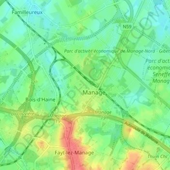 Centenaire topographic map, elevation, terrain