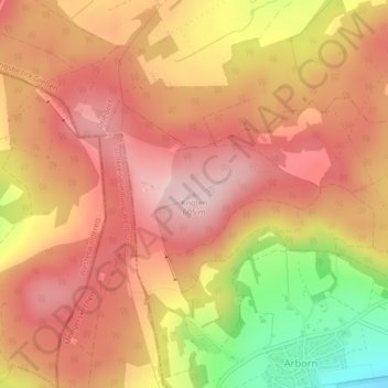 Knoten topographic map, elevation, terrain