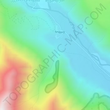 Waterfall topographic map, elevation, terrain