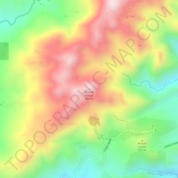 Mount Naupa topographic map, elevation, terrain