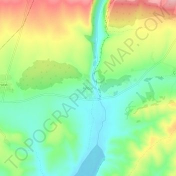 Anbar topographic map, elevation, terrain
