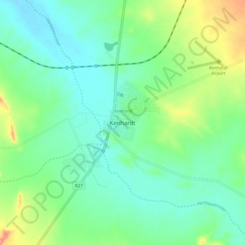 Kenhardt topographic map, elevation, terrain