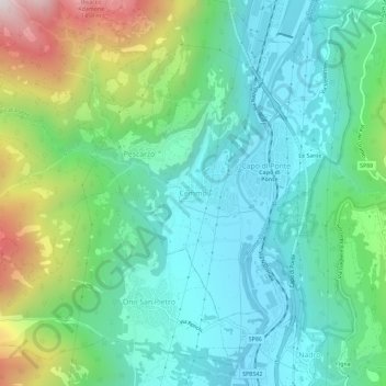 Cemmo topographic map, elevation, terrain