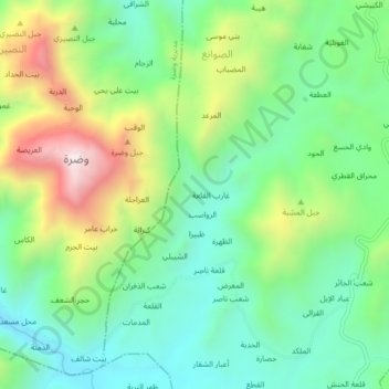 Al Ghallah topographic map, elevation, terrain