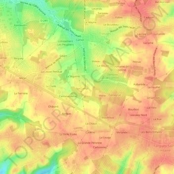 Masson topographic map, elevation, terrain