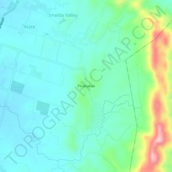 Pinaltakan topographic map, elevation, terrain